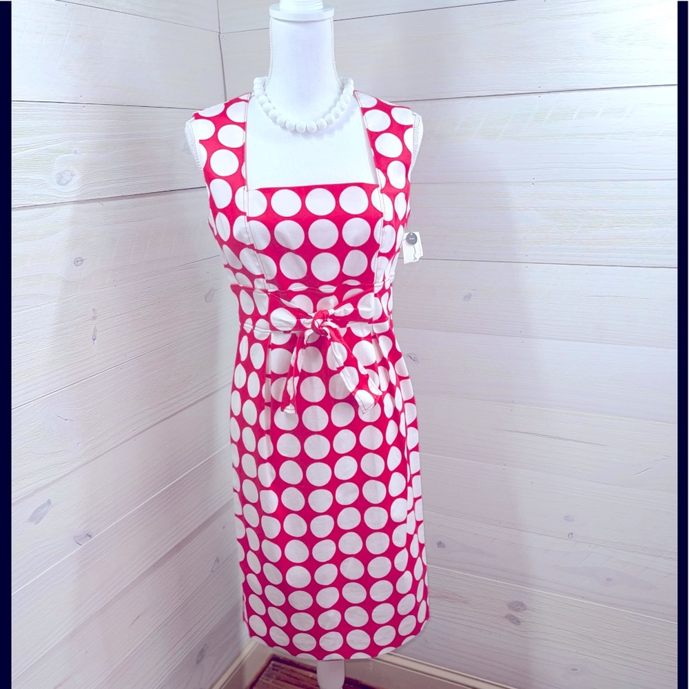 Kim Rogers Geranium Valentino Dot Dress 8 FREE SHIP